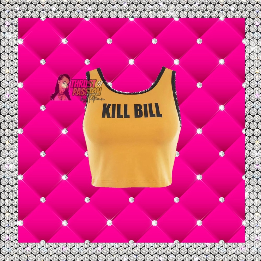 Kill Bill Crop Top. Available in size Small-Large